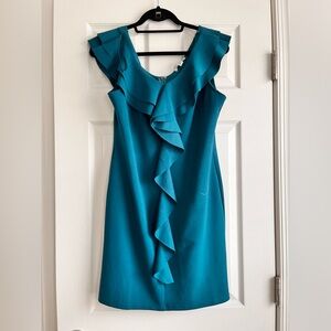 She & Sky ruffled blue dress - Size L